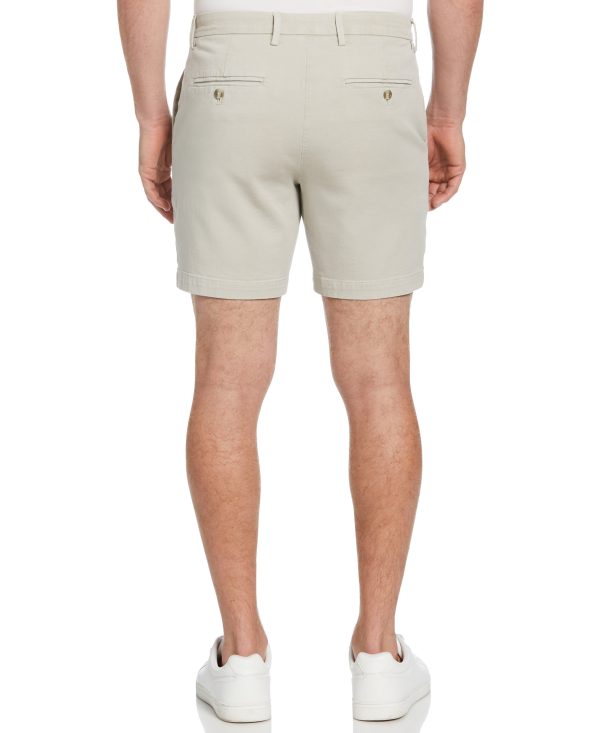 7  Stretch Dyed Solid Twill Short Online - Image 2