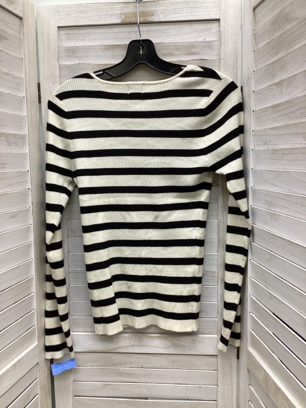 Top Long Sleeve By A New Day In Striped Pattern, Size: M Cheap - Image 2