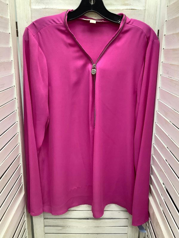 Top Long Sleeve By Michael By Michael Kors In Pink, Size: Xl Cheap